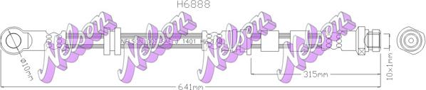 Kawe H6888 - Гальмівний шланг autozip.com.ua