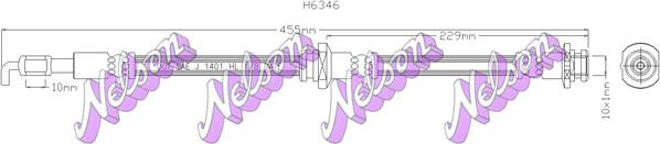 Kawe H6346 - Гальмівний шланг autozip.com.ua