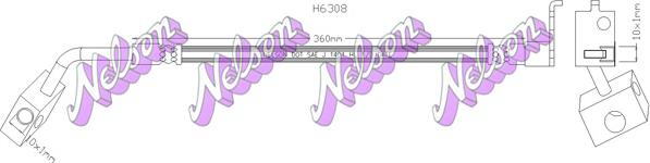 Kawe H6308 - Гальмівний шланг autozip.com.ua