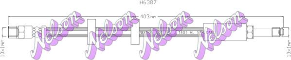 Kawe H6387 - Гальмівний шланг autozip.com.ua