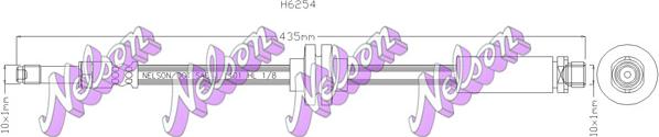 Kawe H6254 - Гальмівний шланг autozip.com.ua