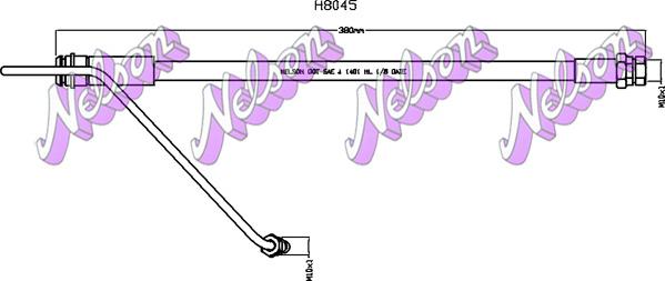 Kawe H8045 - Гальмівний шланг autozip.com.ua