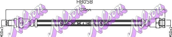 Kawe H8058 - Гальмівний шланг autozip.com.ua