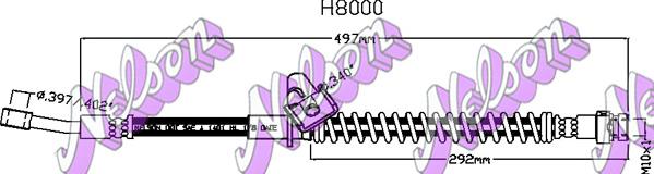 Kawe H8000 - Гальмівний шланг autozip.com.ua