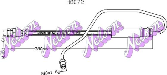 Kawe H8072 - Гальмівний шланг autozip.com.ua