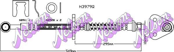 Kawe H3979Q - Гальмівний шланг autozip.com.ua