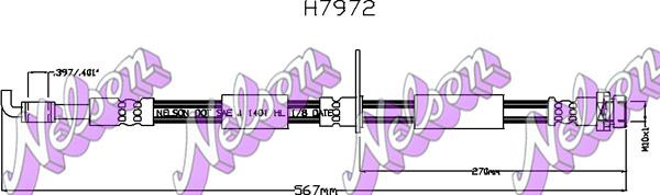 Kawe H7972 - Гальмівний шланг autozip.com.ua