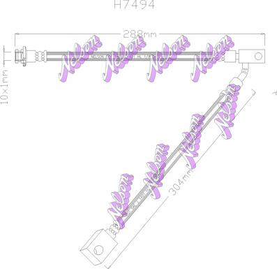 Kawe H7494 - Гальмівний шланг autozip.com.ua