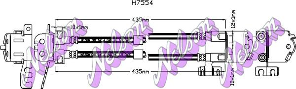 Kawe H7554 - Гальмівний шланг autozip.com.ua