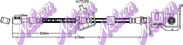 Kawe H7539 - Гальмівний шланг autozip.com.ua