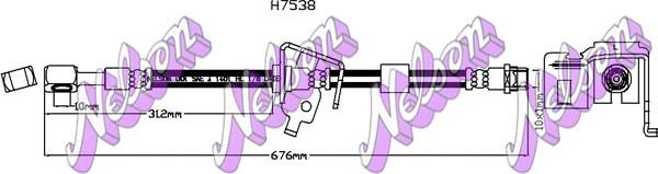 Kawe H7538 - Гальмівний шланг autozip.com.ua