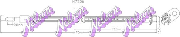 Kawe H7306 - Гальмівний шланг autozip.com.ua