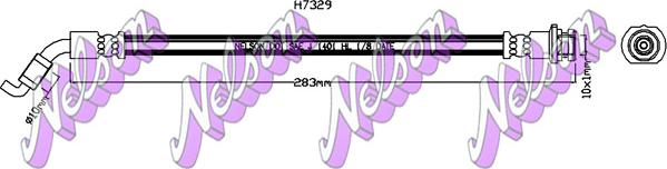 Kawe H7329 - Гальмівний шланг autozip.com.ua