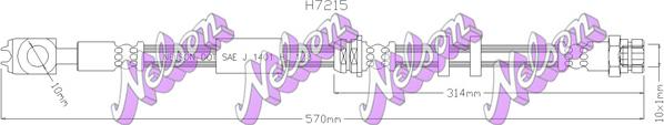 Kawe H7215 - Гальмівний шланг autozip.com.ua