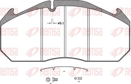 Kawe JCA506.30 - Гальмівні колодки, дискові гальма autozip.com.ua