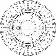 Key Parts KBD4464 - Гальмівний диск autozip.com.ua