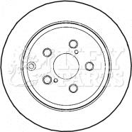 Key Parts KBD4460 - Гальмівний диск autozip.com.ua