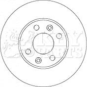 Key Parts KBD4434 - Гальмівний диск autozip.com.ua