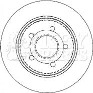 Key Parts KBD4476 - Гальмівний диск autozip.com.ua