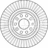 Key Parts KBD4551 - Гальмівний диск autozip.com.ua