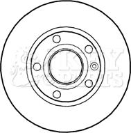 Key Parts KBD4687 - Гальмівний диск autozip.com.ua