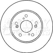 Key Parts KBD4639 - Гальмівний диск autozip.com.ua