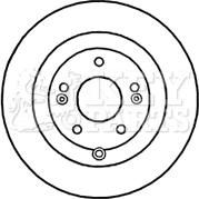 Key Parts KBD4672 - Гальмівний диск autozip.com.ua