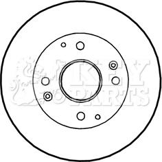 Key Parts KBD4350 - Гальмівний диск autozip.com.ua