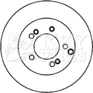 Key Parts KBD4366 - Гальмівний диск autozip.com.ua