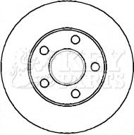 Key Parts KBD4316 - Гальмівний диск autozip.com.ua