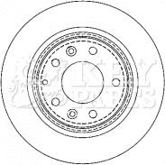 Key Parts KBD4335 - Гальмівний диск autozip.com.ua