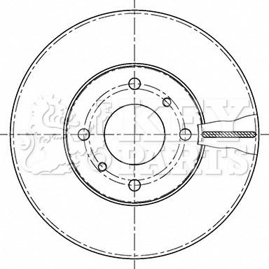 Key Parts KBD4232 - Гальмівний диск autozip.com.ua