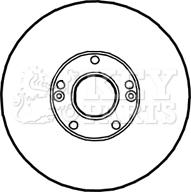 Key Parts KBD4702 - Гальмівний диск autozip.com.ua