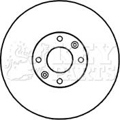 Key Parts KBD4717 - Гальмівний диск autozip.com.ua