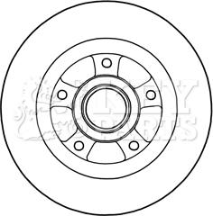 Key Parts KBD5968S - Гальмівний диск autozip.com.ua