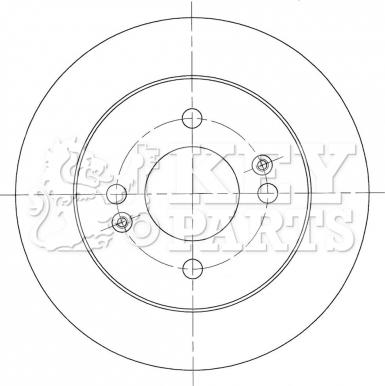 Key Parts KBD5443 - Гальмівний диск autozip.com.ua