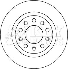 Key Parts KBD5194 - Гальмівний диск autozip.com.ua