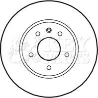 Key Parts KBD5141 - Гальмівний диск autozip.com.ua