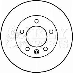 Key Parts KBD5164 - Гальмівний диск autozip.com.ua