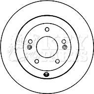 Key Parts KBD5160 - Гальмівний диск autozip.com.ua