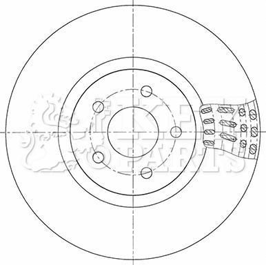 Key Parts KBD5348 - Гальмівний диск autozip.com.ua