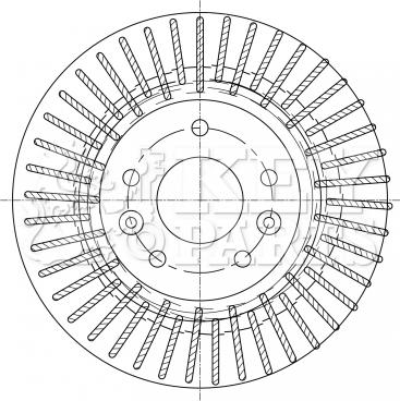 Key Parts KBD5363 - Гальмівний диск autozip.com.ua