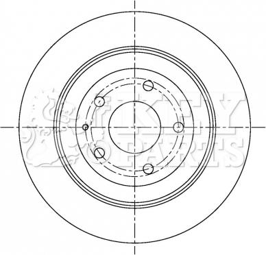 Key Parts KBD5303 - Гальмівний диск autozip.com.ua