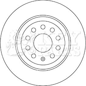 Key Parts KBD5331 - Гальмівний диск autozip.com.ua