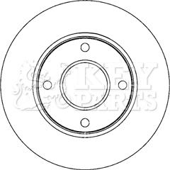 Key Parts KBD5214 - Гальмівний диск autozip.com.ua