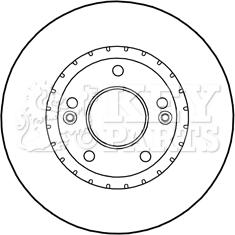 Key Parts KBD5278 - Гальмівний диск autozip.com.ua