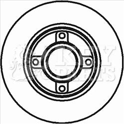 Key Parts KBD5796S - Гальмівний диск autozip.com.ua