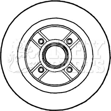 Key Parts KBD5721S - Гальмівний диск autozip.com.ua