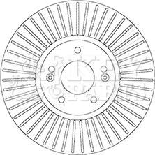 Key Parts KBD6065S - Гальмівний диск autozip.com.ua