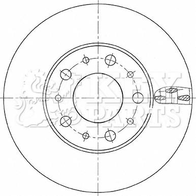 Key Parts KBD6154S - Гальмівний диск autozip.com.ua